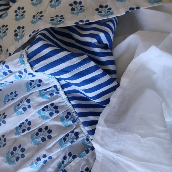 Printfresh Blue and White Striped Dress - Picture 3 of 5